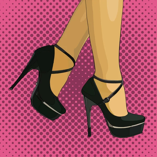女性の足のベクトル イラスト — ストックベクタ