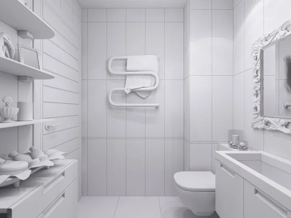デザインのバスルームの 3 d イラストレーション — ストック写真