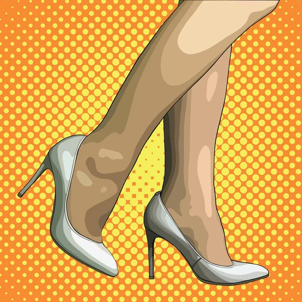 Vectorillustratie van vrouwelijke benen — Stockvector