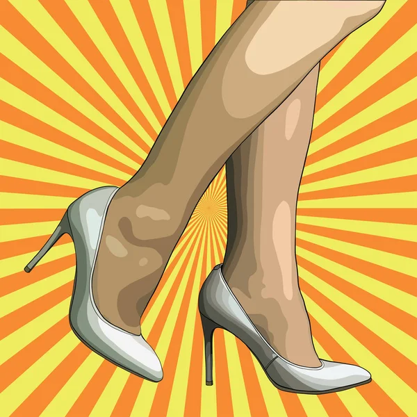 矢量图的女性双腿 — 图库矢量图片