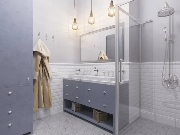3D obrázek interiérový design koupelny — Stock fotografie
