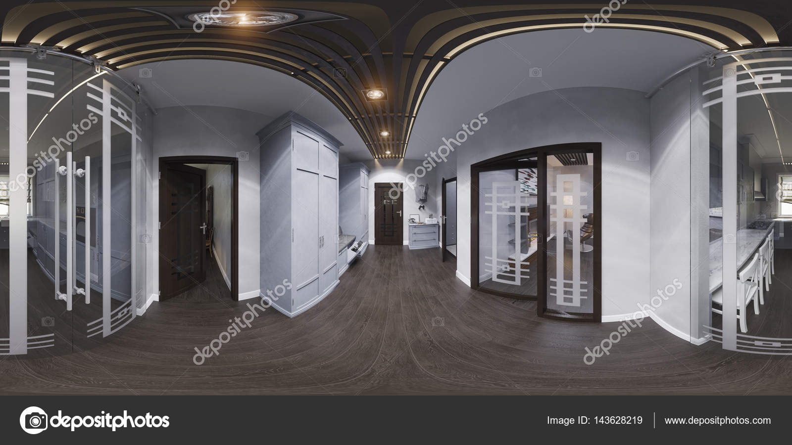 3d Abbildung Halle Interior Design Im Klassischen Stil
