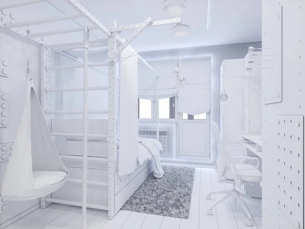 Illustration 3d Design d'intérieur de chambre d'enfant — Photo