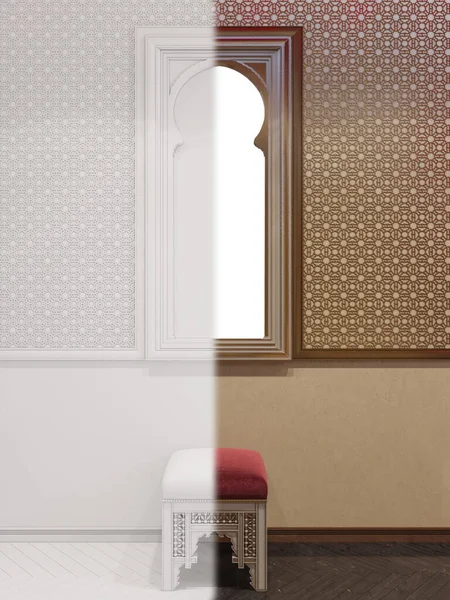 3d Illustration Innenarchitektur im islamischen Stil — Stockfoto