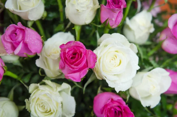 Close Bunch Flowers Rose Decoration — Stock Photo, Image