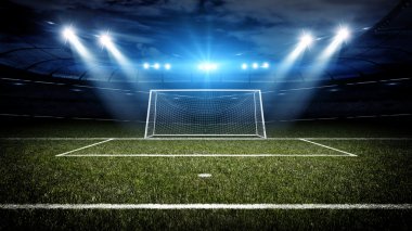 Futbol Stadyumu ve kale direği