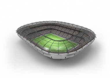 The Imaginary Soccer Stadium, 3d rendering clipart