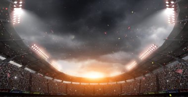 stadyum ışık 3d render