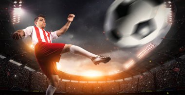 Stadyumdaki futbolcu