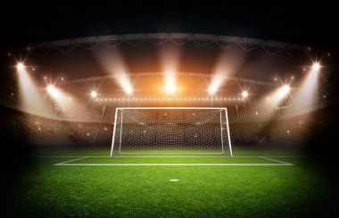 Stadim ve hedef posta, 3d render