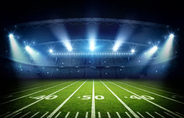 Estádio de futebol americano, renderização 3d — Fotografia de Stock