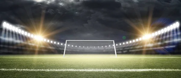 Estádio Estádio Futebol Imaginário Modelado Renderizado — Fotografia de Stock