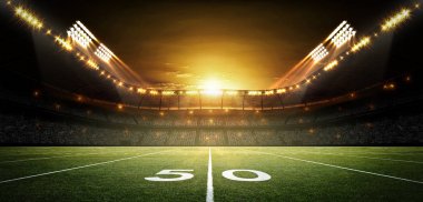 Amerikan Futbol Stadyumu, hayali Futbol Stadyumu modellenmiş ve render.