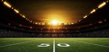 Amerikan Futbol Stadyumu, hayali Futbol Stadyumu modellenmiş ve render.