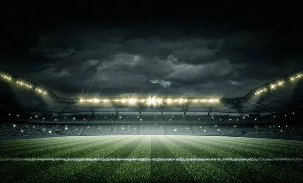 Stadyum Hayali Futbol Stadyumu Modellenmiş Render — Stok fotoğraf
