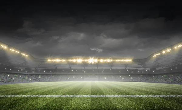 Estádio Estádio Futebol Imaginário Modelado Renderizado — Fotografia de Stock