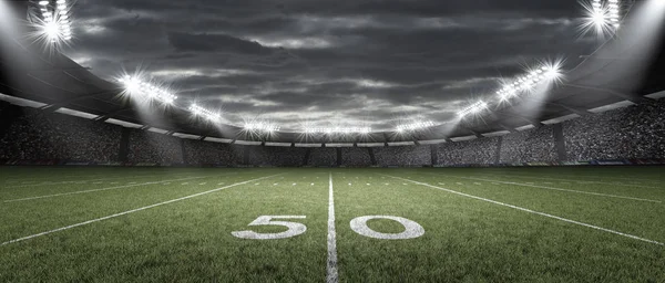 Estádio Futebol Americano Estádio Imaginário Modelado Renderizado — Fotografia de Stock