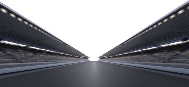 Parça arena, hayali parça arena modellenmiş ve render.