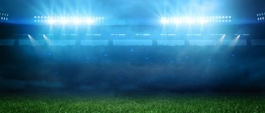 Stadyum, hayali Futbol Stadyumu modellenmiş ve render.