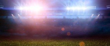 Stadyum, hayali Futbol Stadyumu modellenmiş ve render.