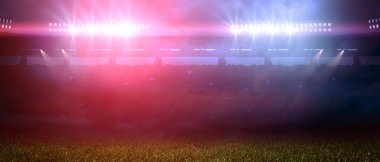 Stadyum, hayali Futbol Stadyumu modellenmiş ve render.