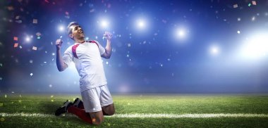 Hedef kutlama, hayali Futbol Stadyumu modellenmiş ve render.