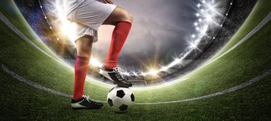 Futbolcu Stadyumu, hayali Futbol Stadyumu modellenmiş ve render.