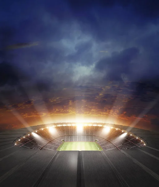 Stadion Képzeletbeli Stadion Modellezett Renderelt — Stock Fotó