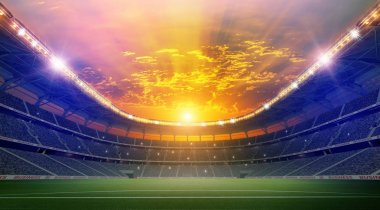 Stadyum, hayali stadyum modellenmiş ve render.