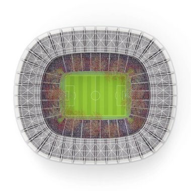 Stadyum, hayali stadyum modellenmiş ve render.