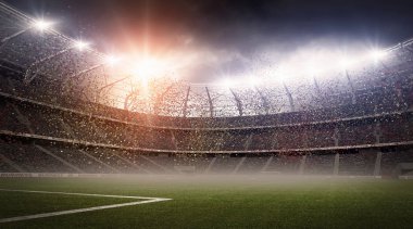 Stadyum, hayali stadyum modellenmiş ve render.