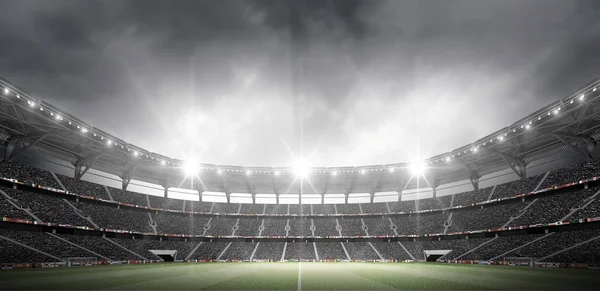 体育场 假想的橄榄球体育场被塑造和渲染 — 图库照片