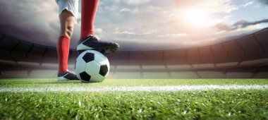 Stadyumdaki futbolcu