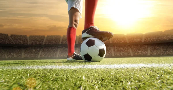 Stadyumdaki futbolcu
