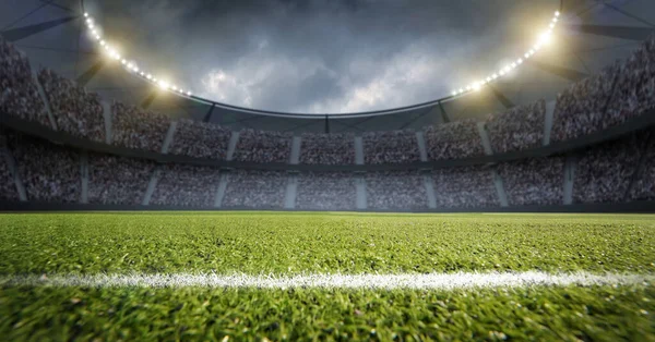 Stadion Wird Ein Imaginäres Stadion Modelliert Und Wiedergegeben — Stockfoto