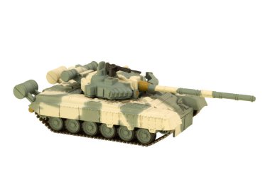Askeri tank top beyaz zemin üzerine T-80 izole ile görüntü