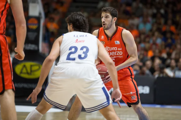 Liga Endesa - Βαλένθια καλάθι vs Ρεάλ Μαδρίτης — Φωτογραφία Αρχείου