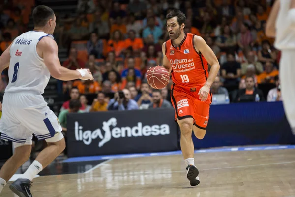 Liga Endesa - Βαλένθια καλάθι vs Ρεάλ Μαδρίτης — Φωτογραφία Αρχείου