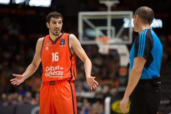 Eurocup - vs Valencia Basket Ratiopharm Ulm — Zdjęcie stockowe