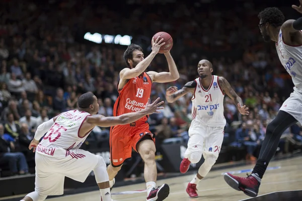 Valencia Basket vs Jerusalém jogo de basquete — Fotografia de Stock