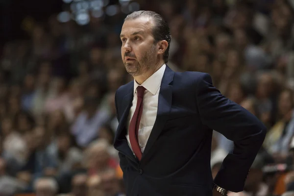 Mecz koszykówki Valencia Basket vs Jerozolimy — Zdjęcie stockowe