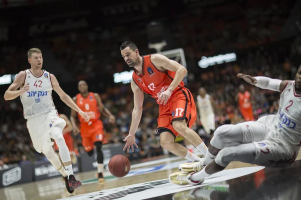 Valencia Sepeti vs Jerusalem Basketbol oyunu — Stok fotoğraf