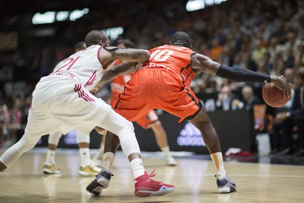 Mecz koszykówki Valencia Basket vs Jerozolimy — Zdjęcie stockowe