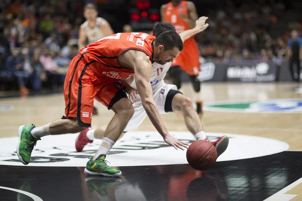 Mecz koszykówki Valencia Basket vs Jerozolimy — Zdjęcie stockowe