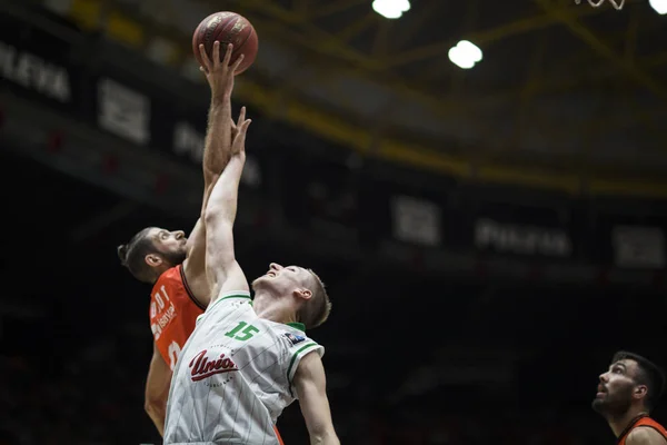 Valencia Basket a unie Olimpija Lublaň — Stock fotografie