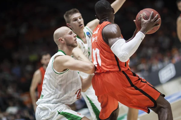 Valencia Basket i Union Olimpija Ljubljana — Zdjęcie stockowe