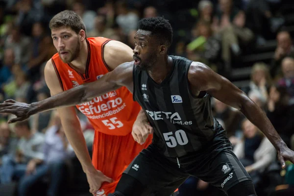 Valencia Basket a Bilbao košík — Stock fotografie