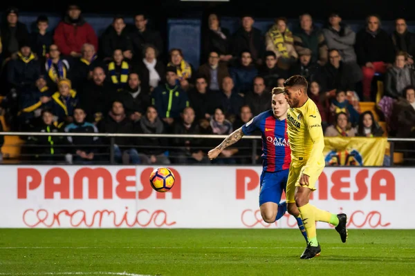 Villarreal Cf przeciwko Fc Barcelona — Zdjęcie stockowe