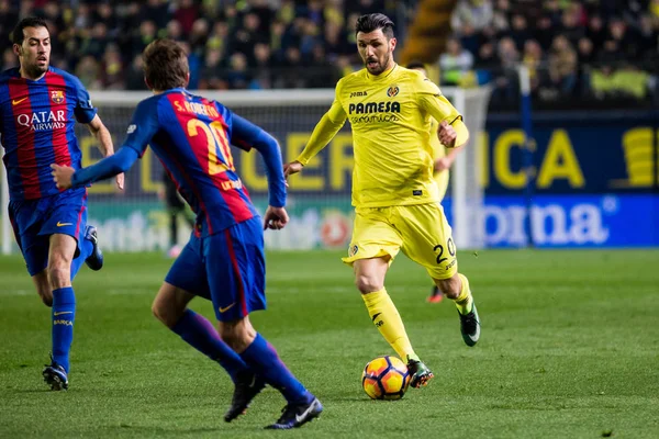 Villarreal Cf przeciwko Fc Barcelona — Zdjęcie stockowe