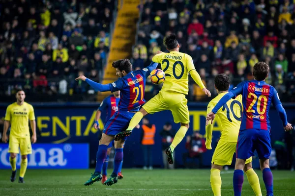 Villarreal Cf przeciwko Fc Barcelona — Zdjęcie stockowe